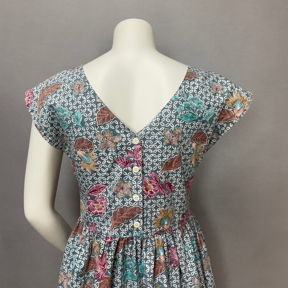 Vintage Reyn Spooner Dress Batik Floral Pattern Hawaiian Cotton Women Small Boho - Picture 5 of 16